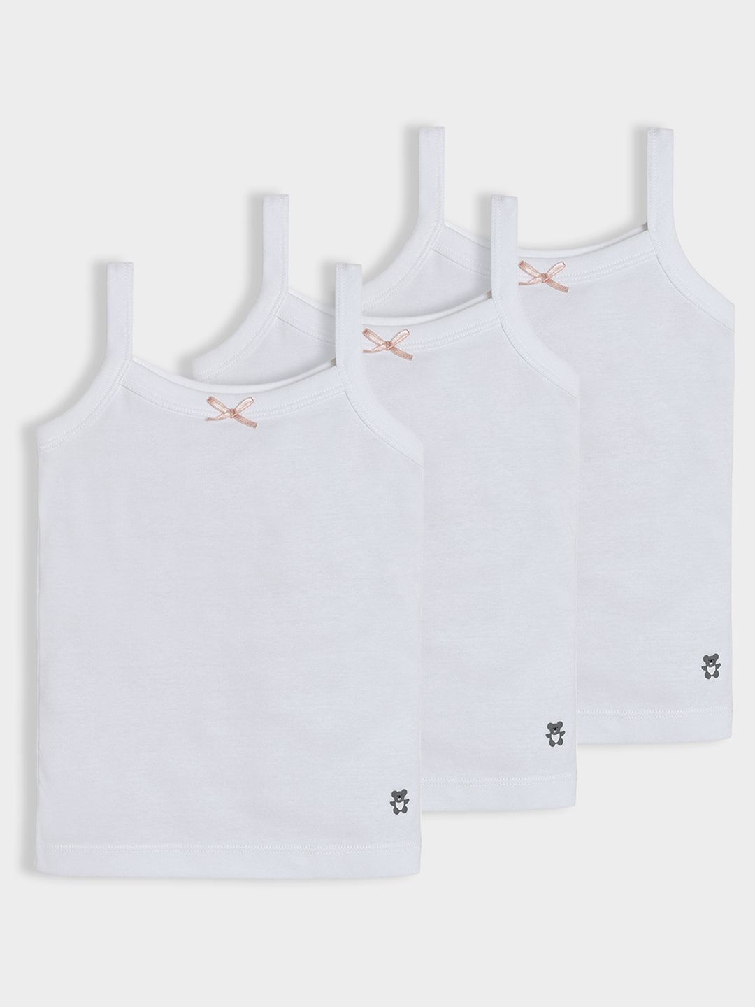 

MiArcus Solid Camisole Set Pack Of 3, White