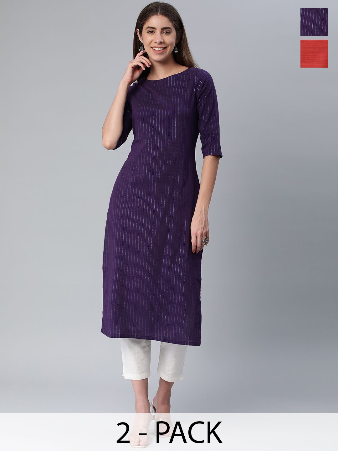 

KALINI Women Kurta, Violet