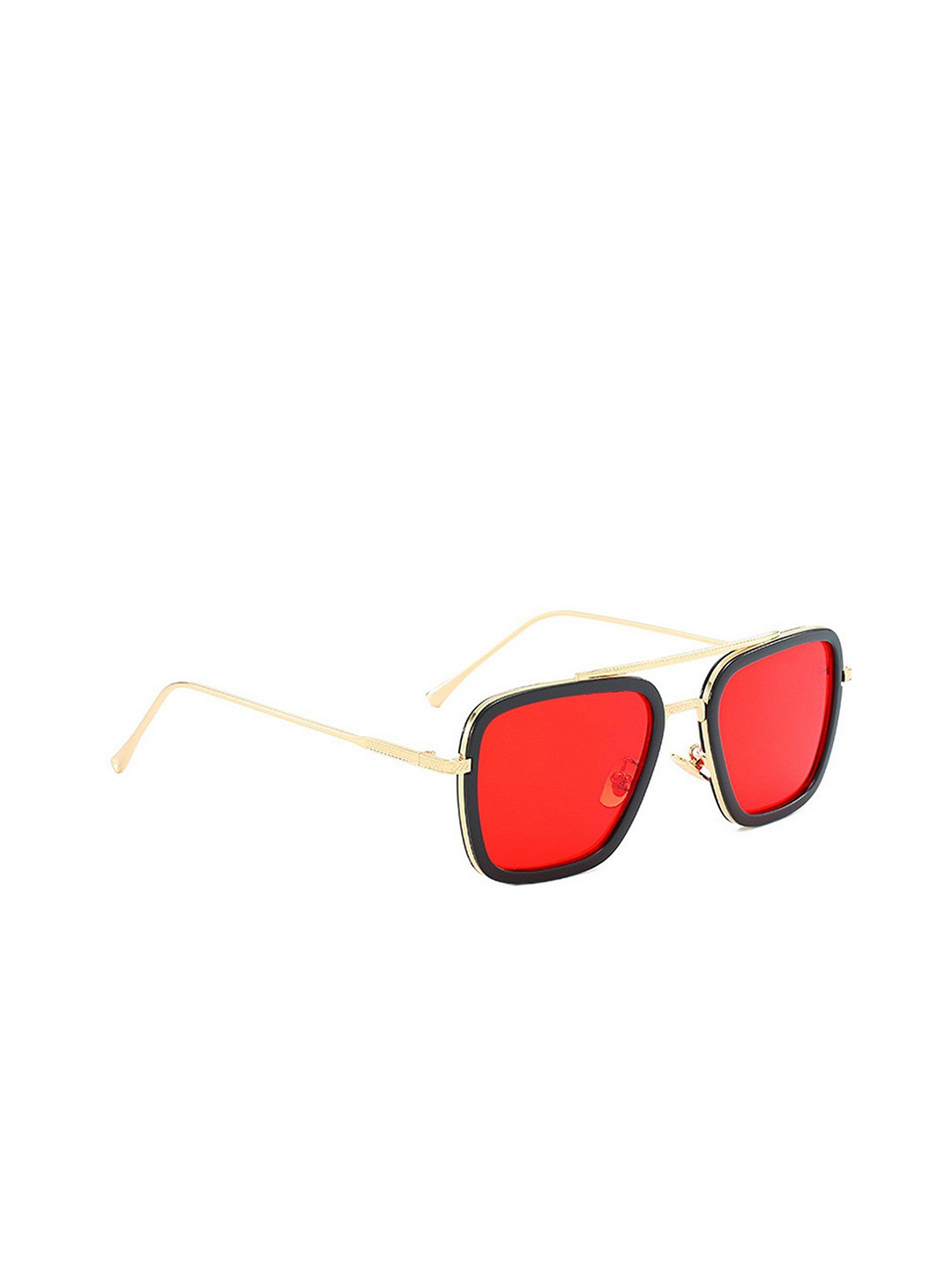 

Dervin Unisex Wayfarer Sunglasses with UV Protected Lens, Red
