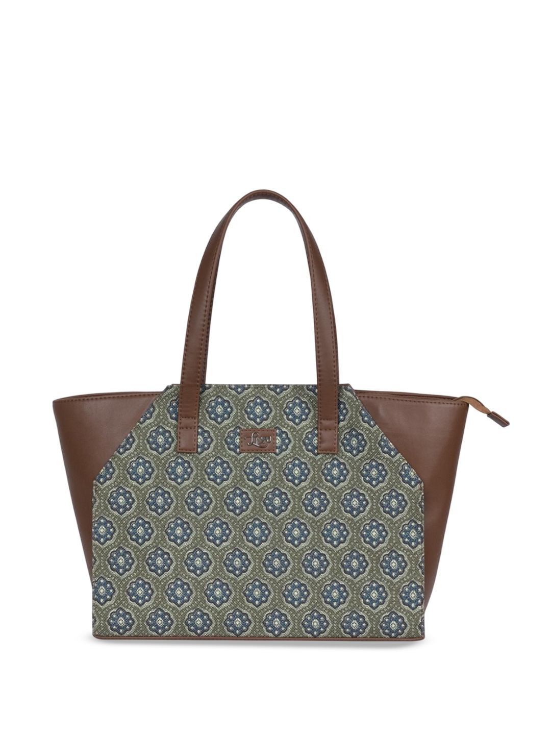

LIVRO Floral Structured Tote Bag, Brown