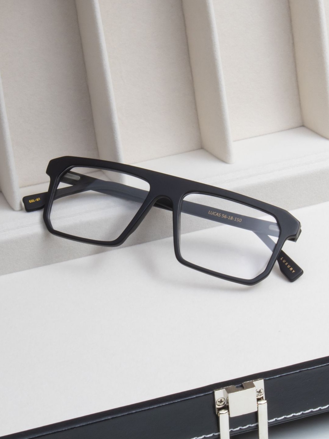 

Ted Smith Unisex Black Square Iconic Acetate Frames