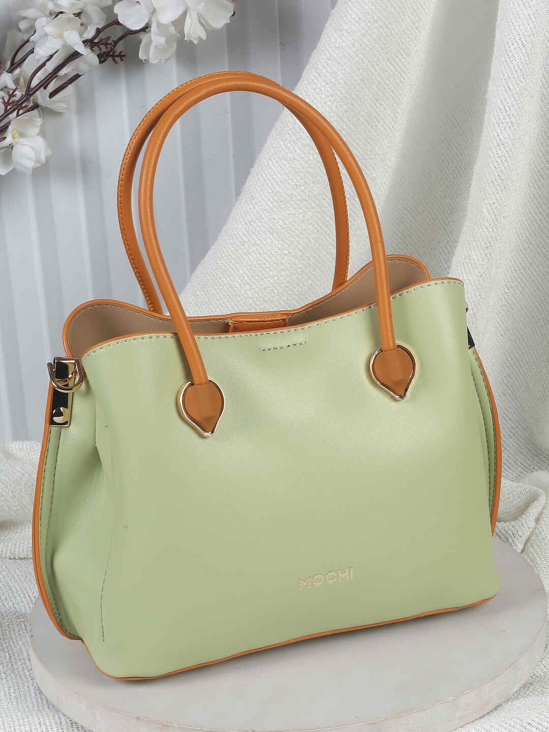 

Mochi PU Structured Shoulder Bag with Fringed, Green