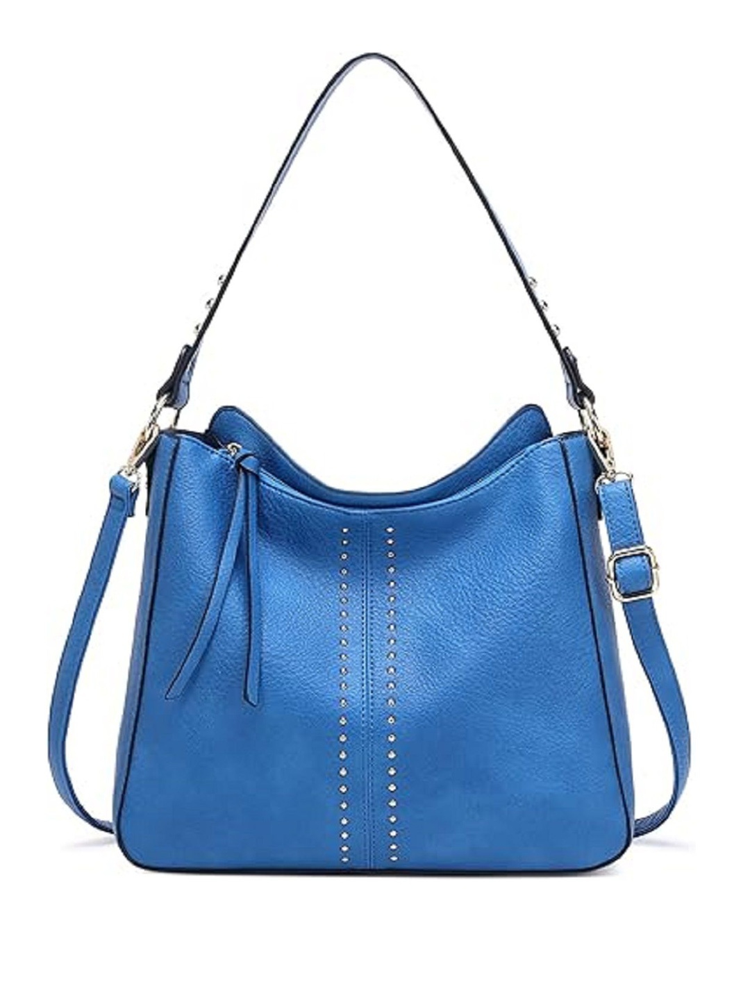 

Lychee bags Embellished PU Structured Shoulder Bag, Blue