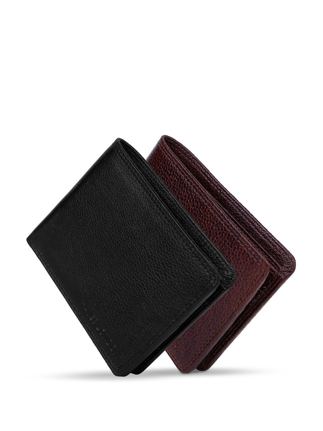 

Hayes London Men Wallets Pack of 2 Genuine Leather with RFID Blocking Combo, Brown