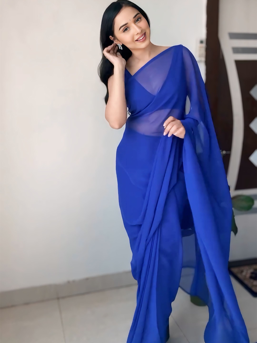 

HMP Fashion Ready to Wear Saree, Blue