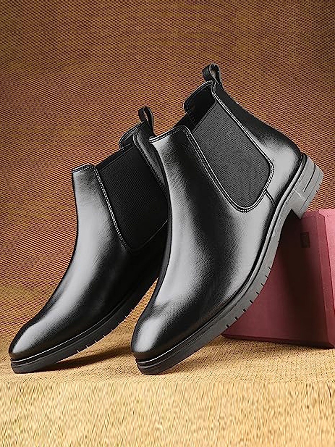

Layasa High Top Chelsea Boots, Black
