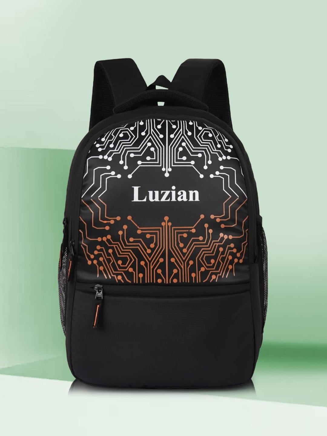 

Luzian Men Brand Logo Backpack, Black