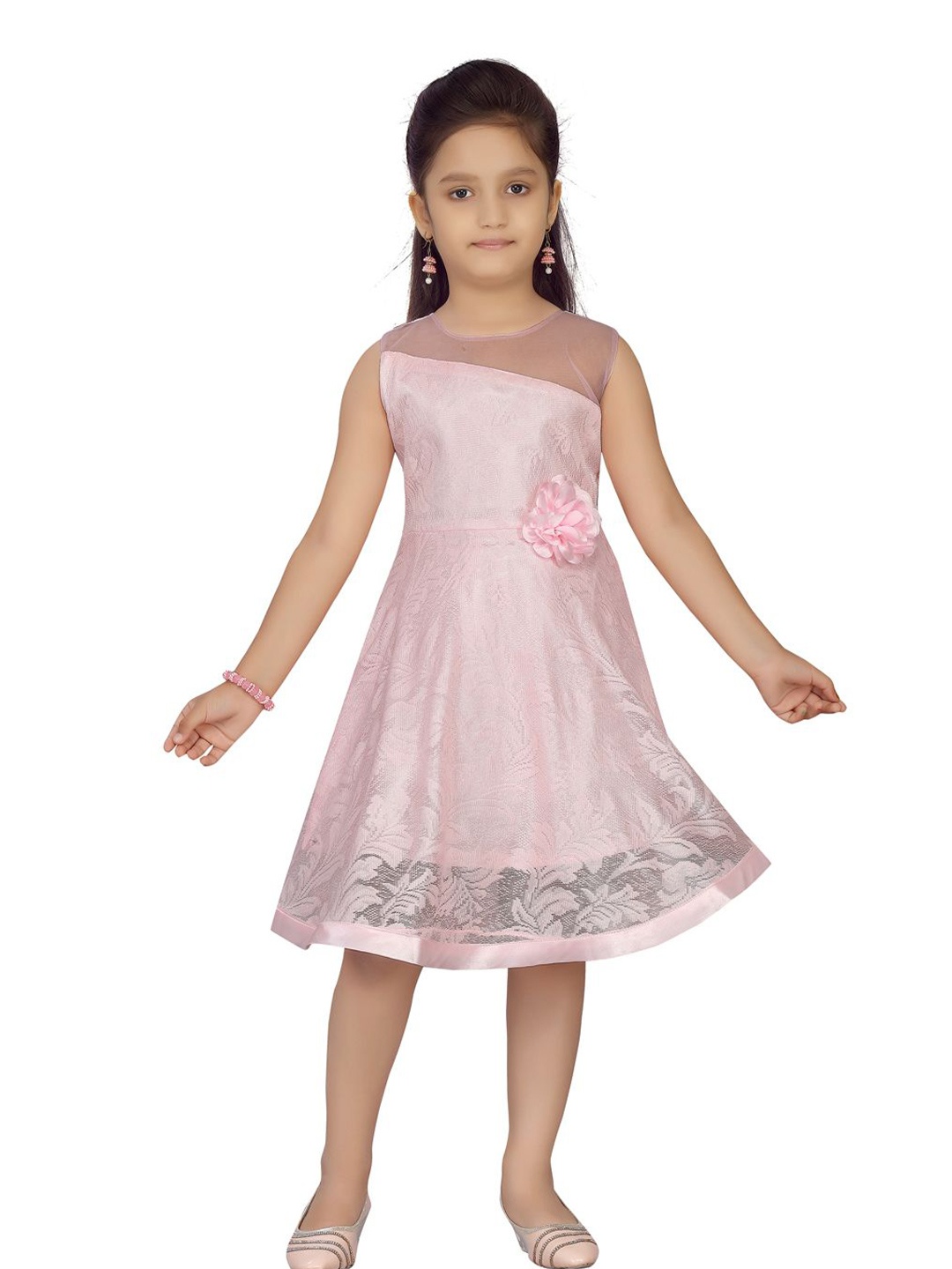 

BAESD Net Fit & Flare Dress, Pink