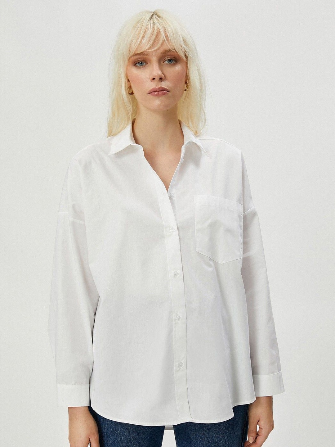 

WHY SO FAB Women Classic Opaque Casual Shirt, White