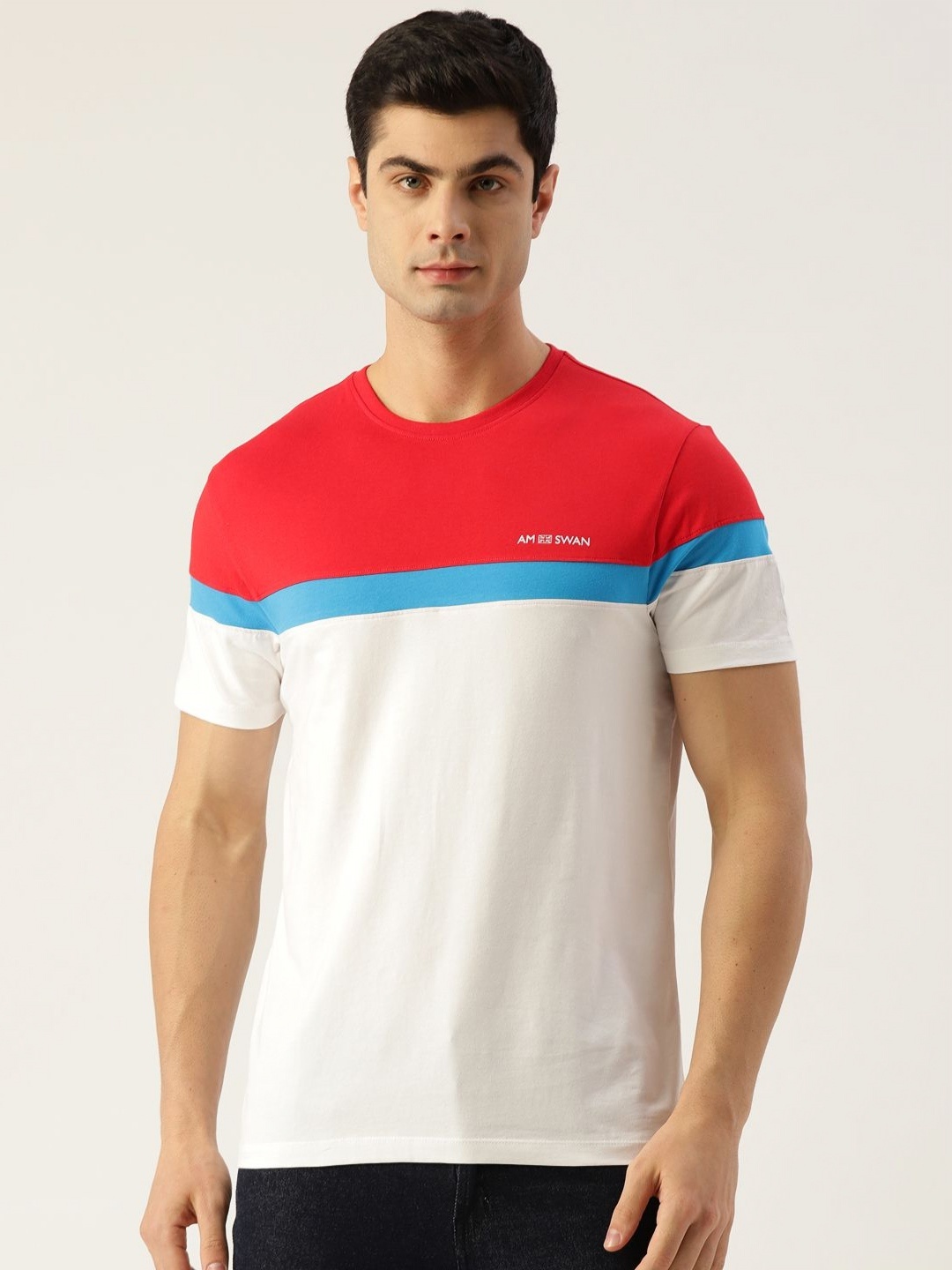 

AMSWAN Men Printed Extended Sleeves Pockets T-shirt, Multi