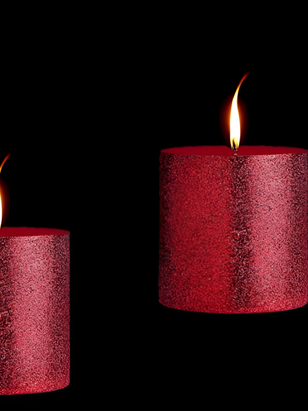 

atorakushon Red-Toned 2 pieces Scented Pillar Candle