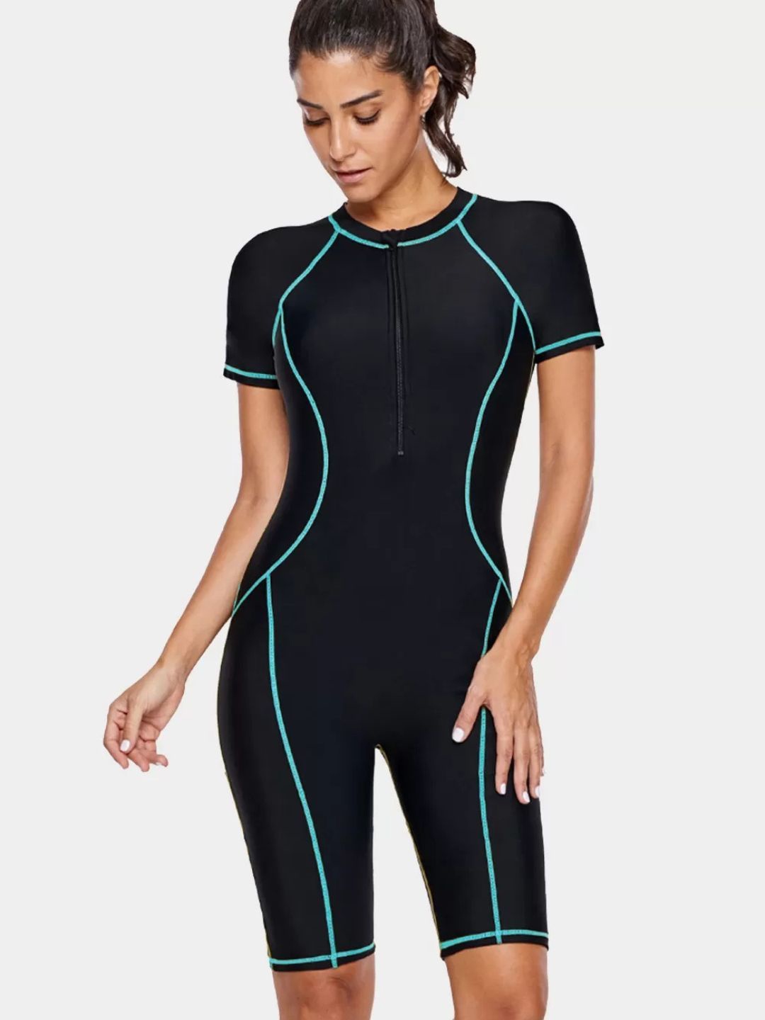 

ANGEL CROSHET Sun Protection One Piece Wetsuit, Black
