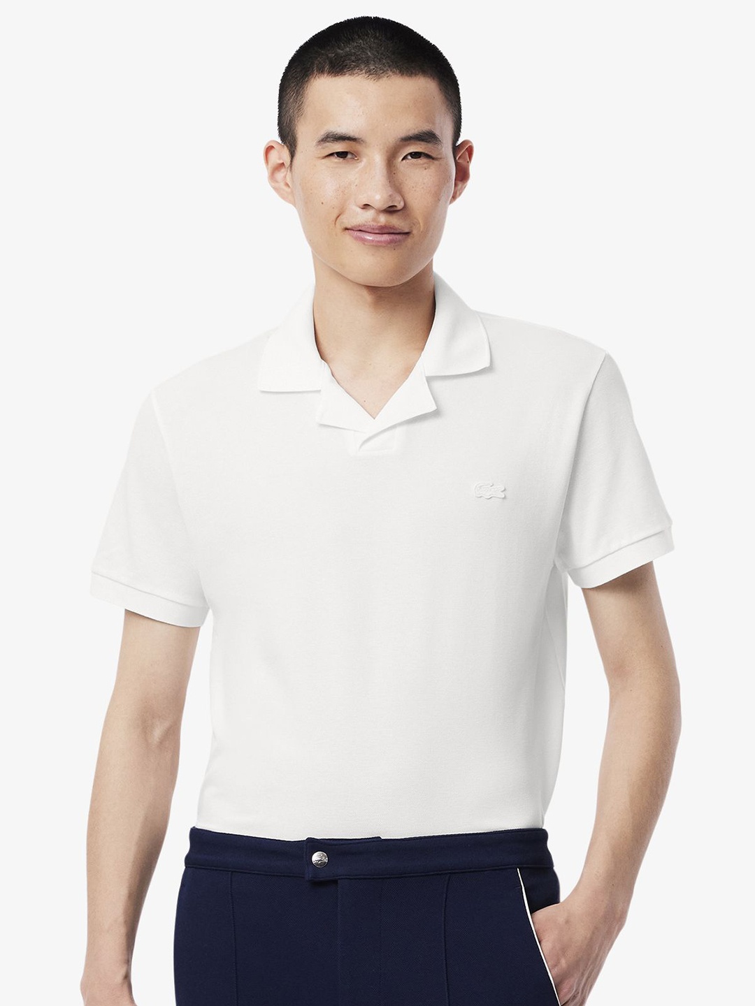 

Lacoste Men Polo Collar Pockets T-shirt, White