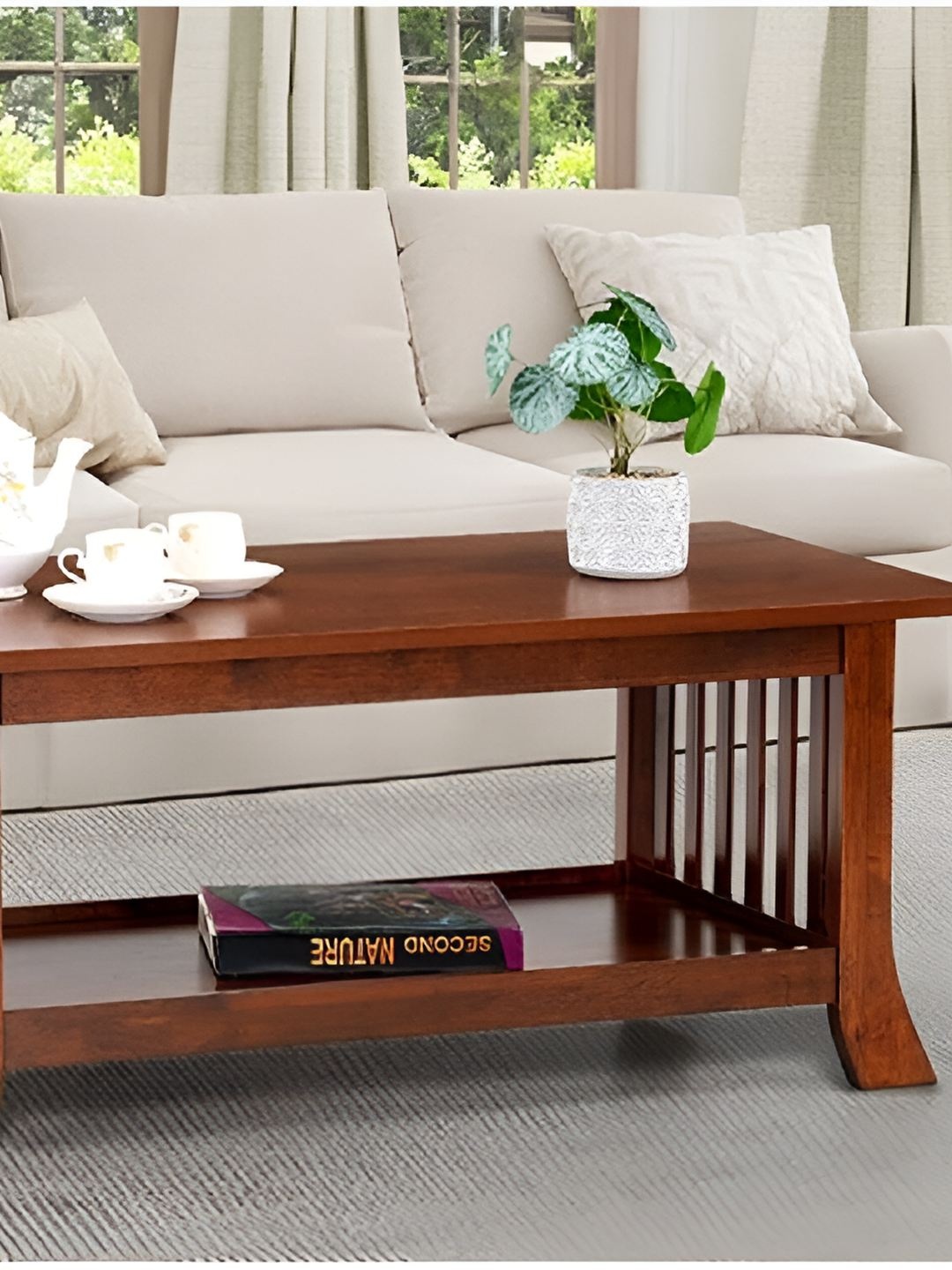 

Royaloak Brown Wooden Rectangle Shaped Coffee Table