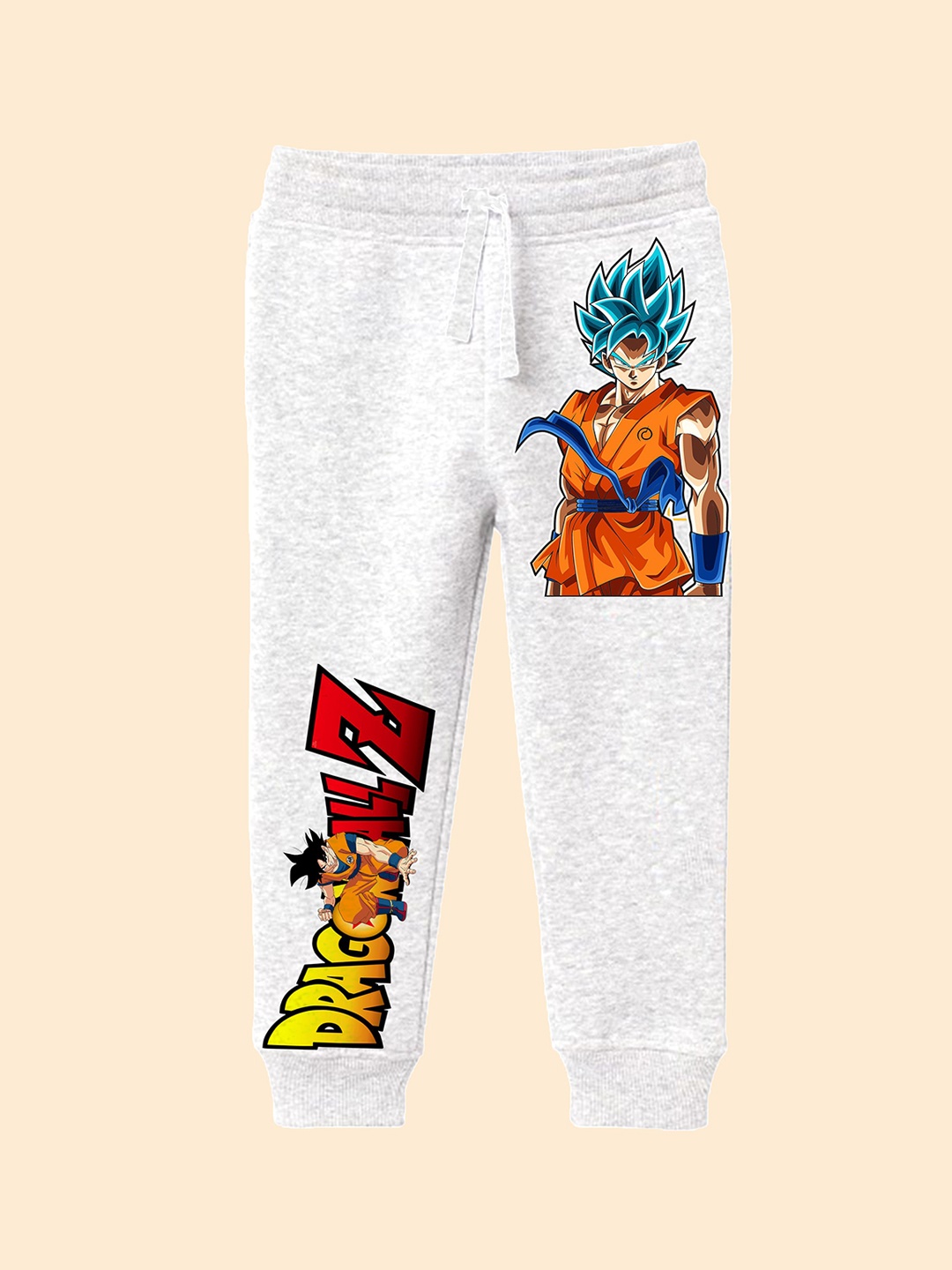 

BAESD Boys Dragon Ball Z Printed Cotton Joggers, White