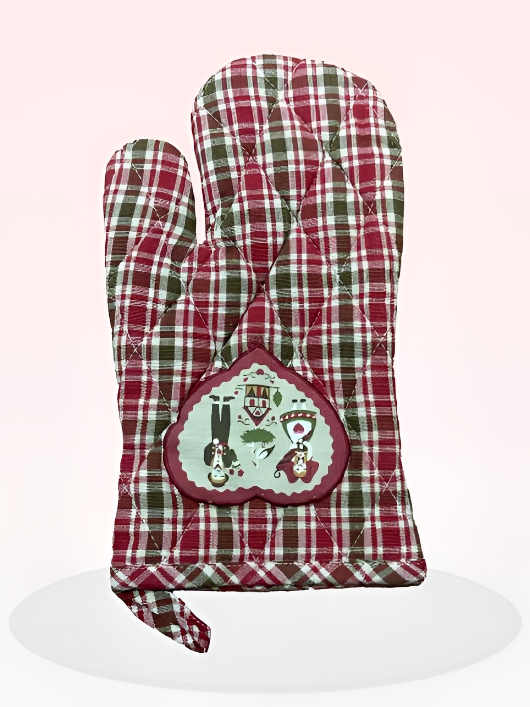 

SAJAVAT Red & Green Printed Pure Cotton Oven Glove