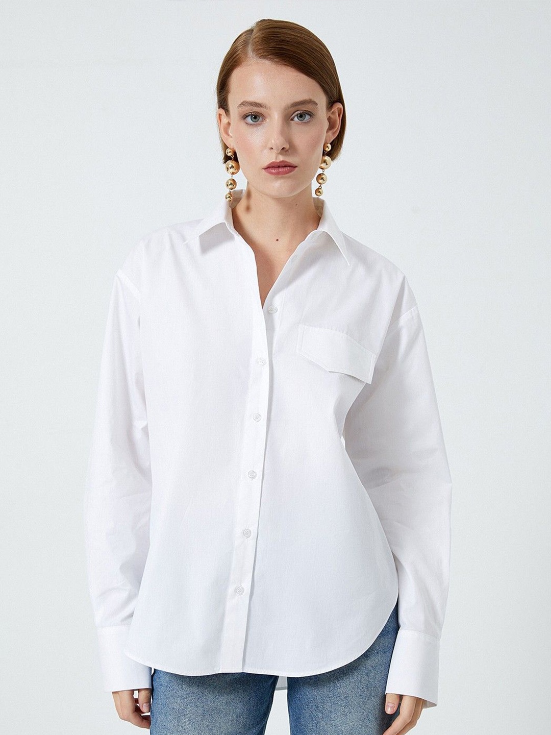 

WHY SO FAB Women Classic Opaque Casual Shirt, White