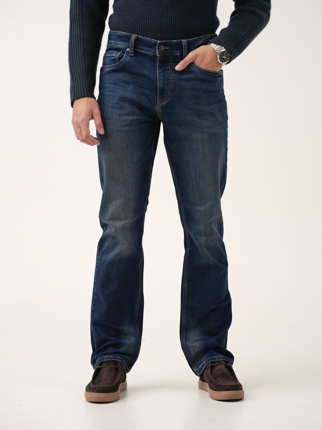 

The Pant Project Men Urban Indigo Luxury Relaxed Fit Jeans, Blue