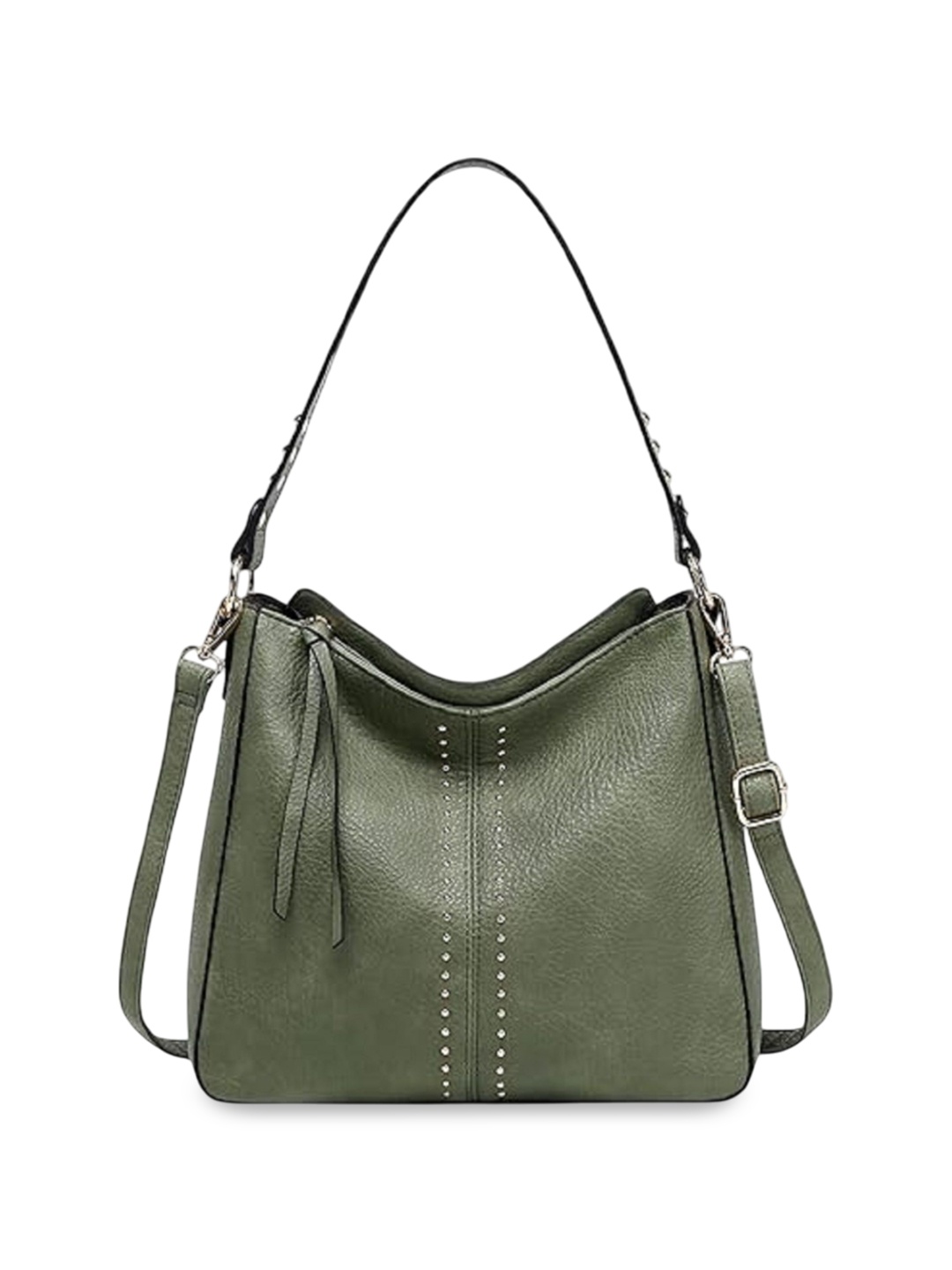 

Lychee bags PU Structured Shoulder Bag, Green