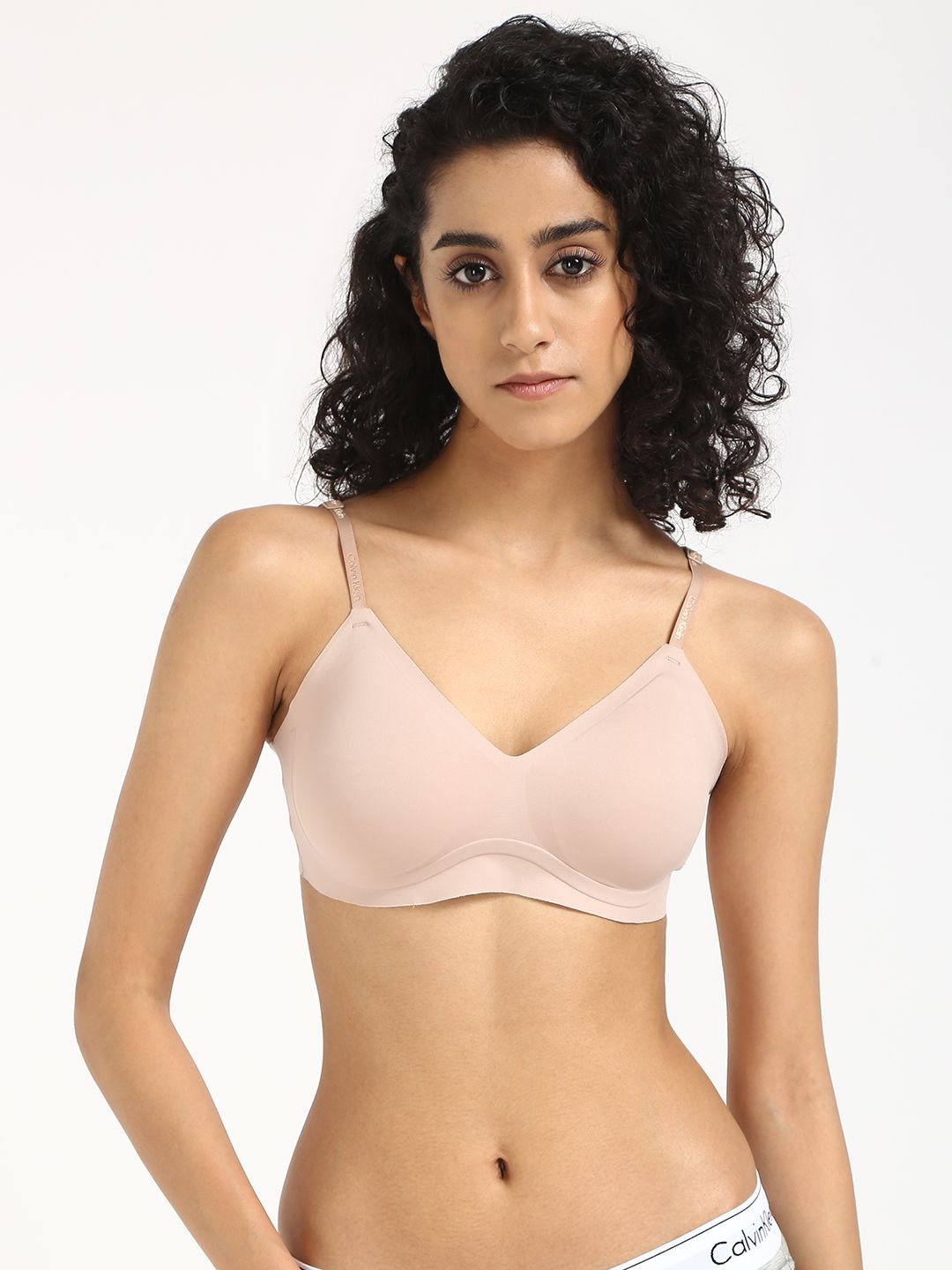 

Calvin Klein Underwear Full Coverage Underwired Lightly Padded Bralette Bra, Beige
