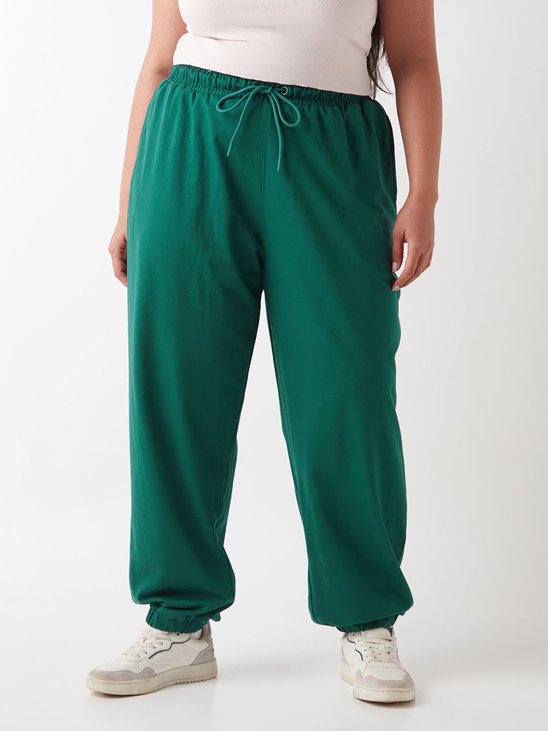 

Bewakoof Air 1.0 Women Forest Green Oversized Cargo Joggers Plus Size