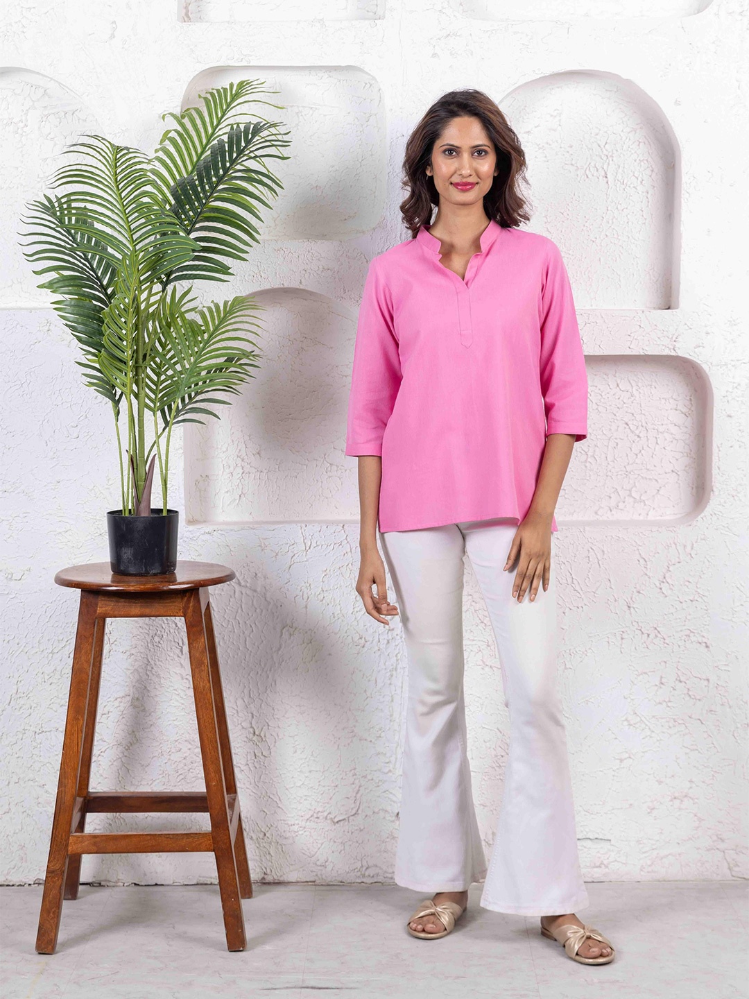 

INAAYA JAIPUR Cotton Top, Pink