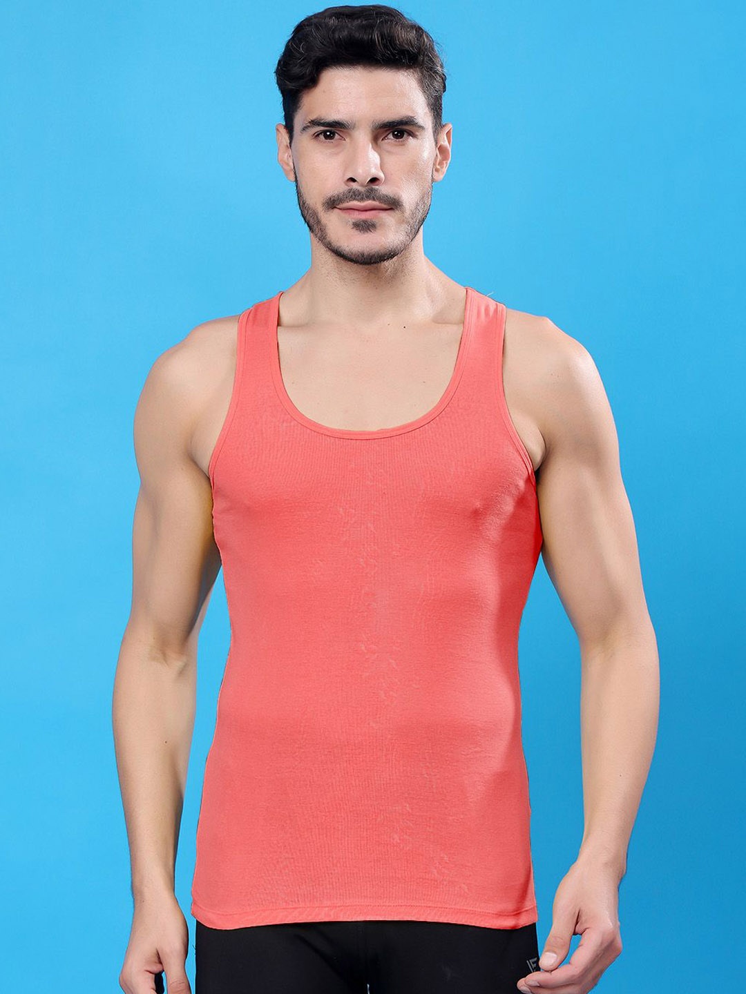 

FBAR Men Bio-Wash Pure Cotton Innerwear Vest 160125FBR-15, Peach