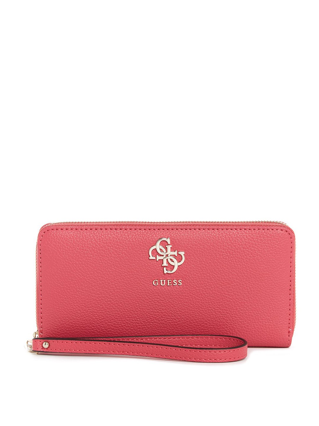 

GUESS Women PU Zip Around Wallet, Pink