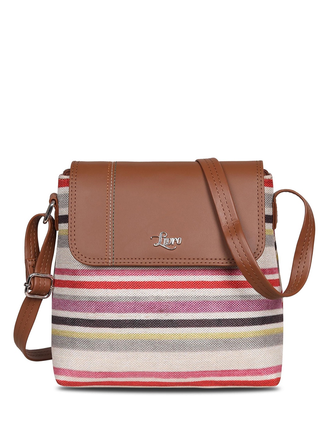 

LIVRO Floral Structured Sling Bag, Brown