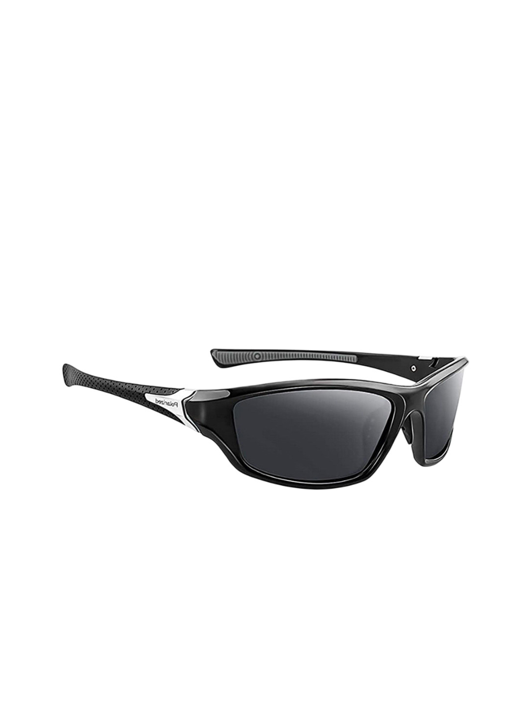 

Dervin Unisex Rectangle Sunglasses with Polarised and UV Protected Lens, Black