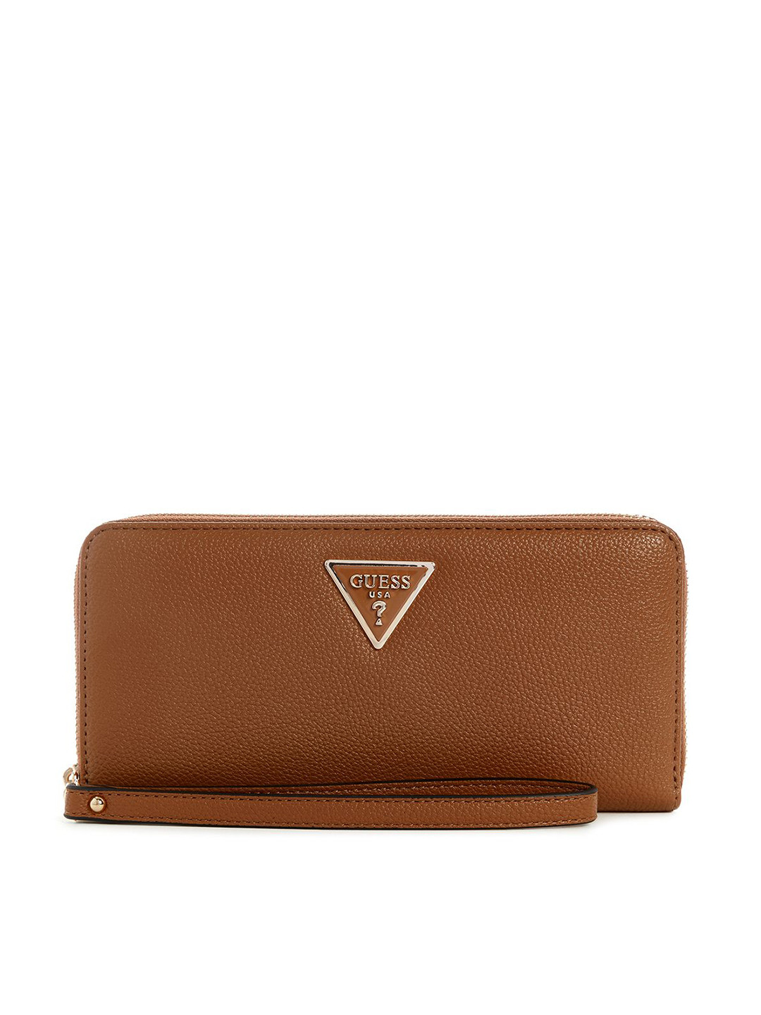 

GUESS Women PU Zip Around Wallet, Brown