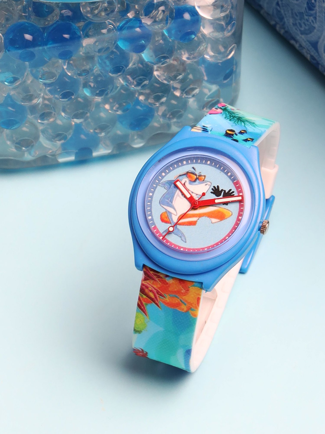 

JI & JA Unisex Kids Printed Dial & Bracelet Style Straps Analogue Watch JJ116, Blue