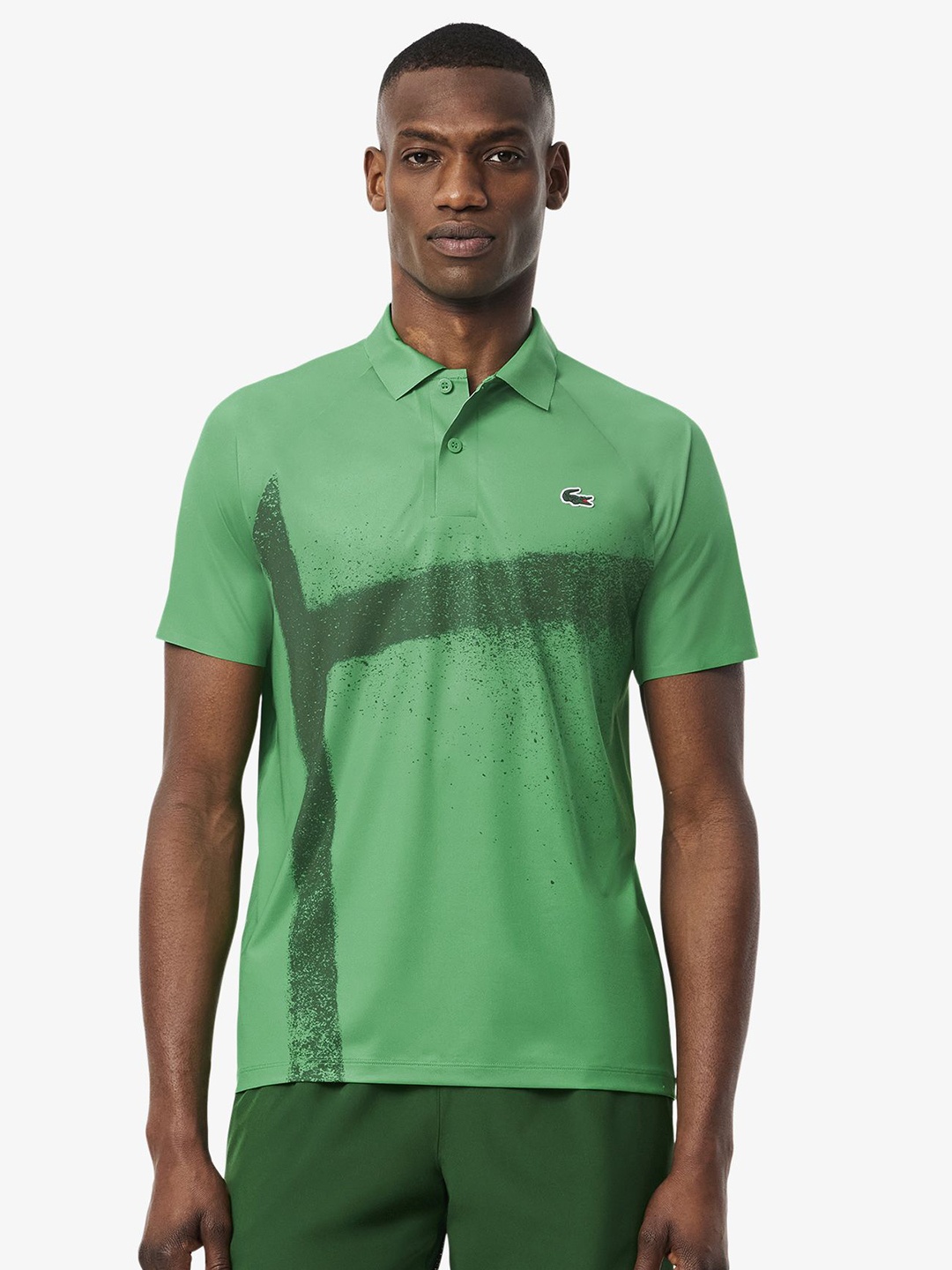 

Lacoste Men Polo Collar Applique Slim Fit T-shirt, Green