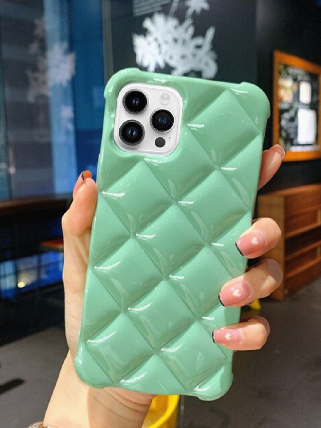 

Luxury Kase Solid Printed iPhone 12 Pro Back Case Mobile Accessories, Green