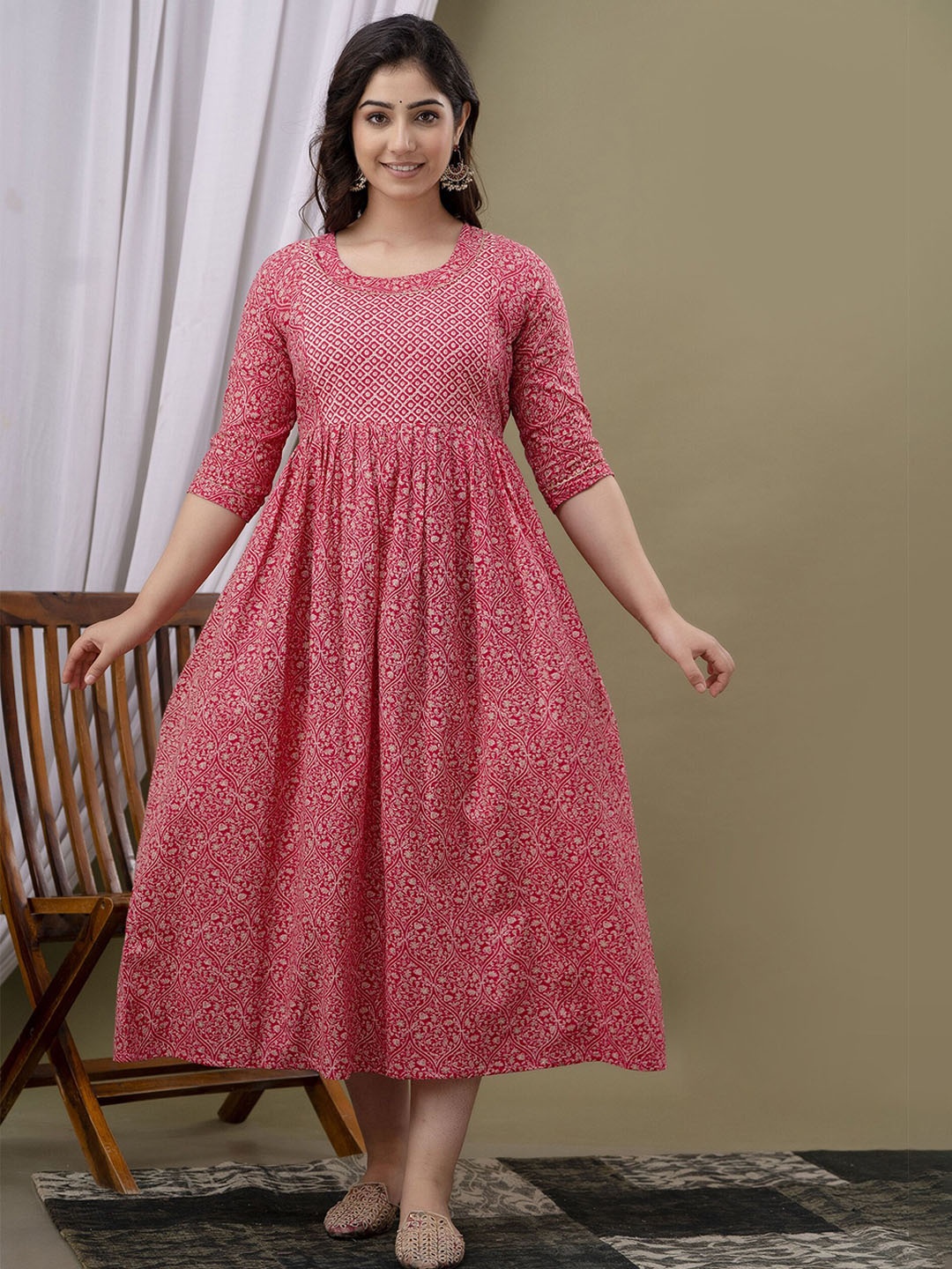 

UrbanRang Floral Print Maternity Maxi Dress, Pink