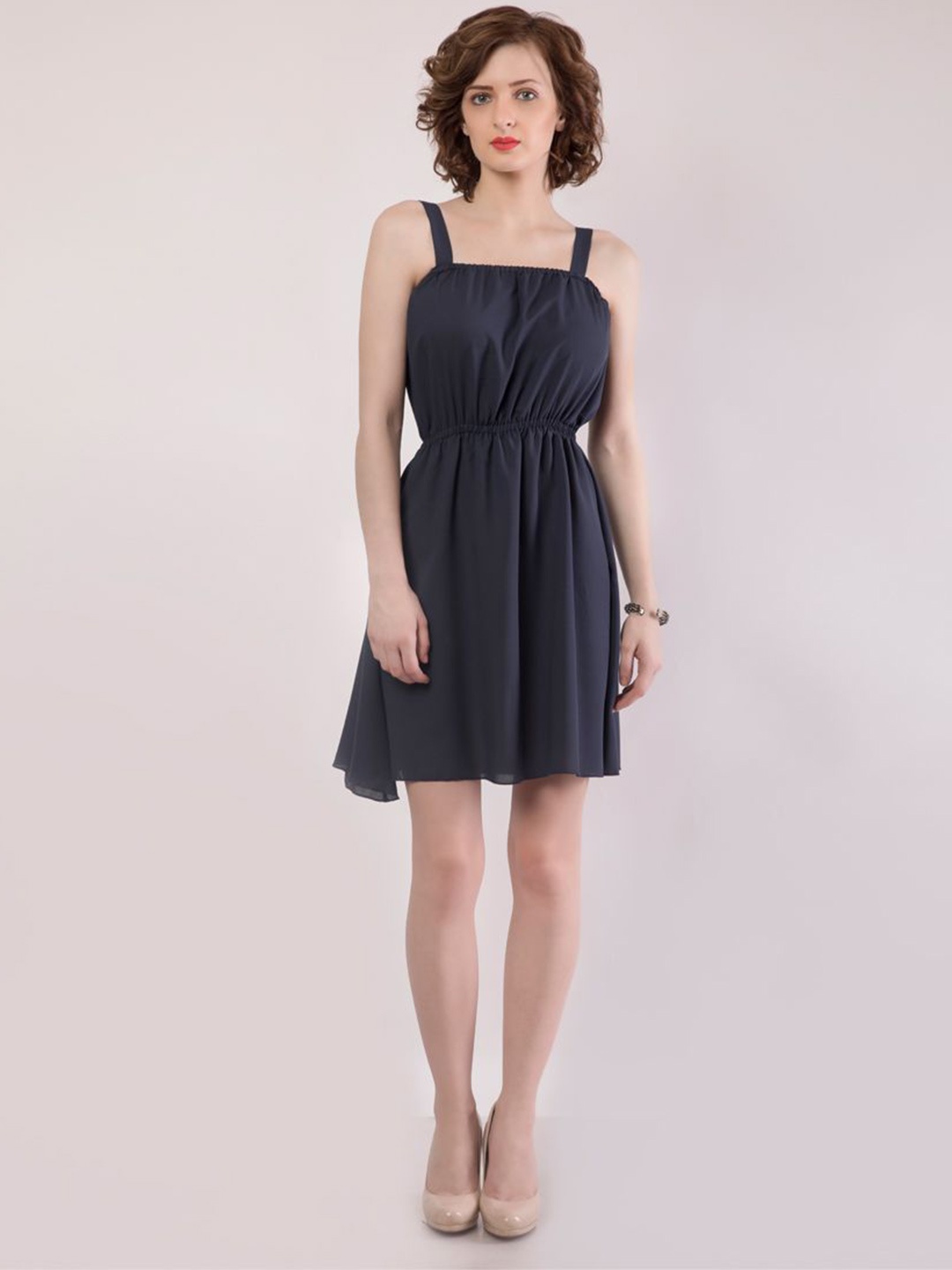 

DELIS Women Fit & Flare Dress, Navy blue