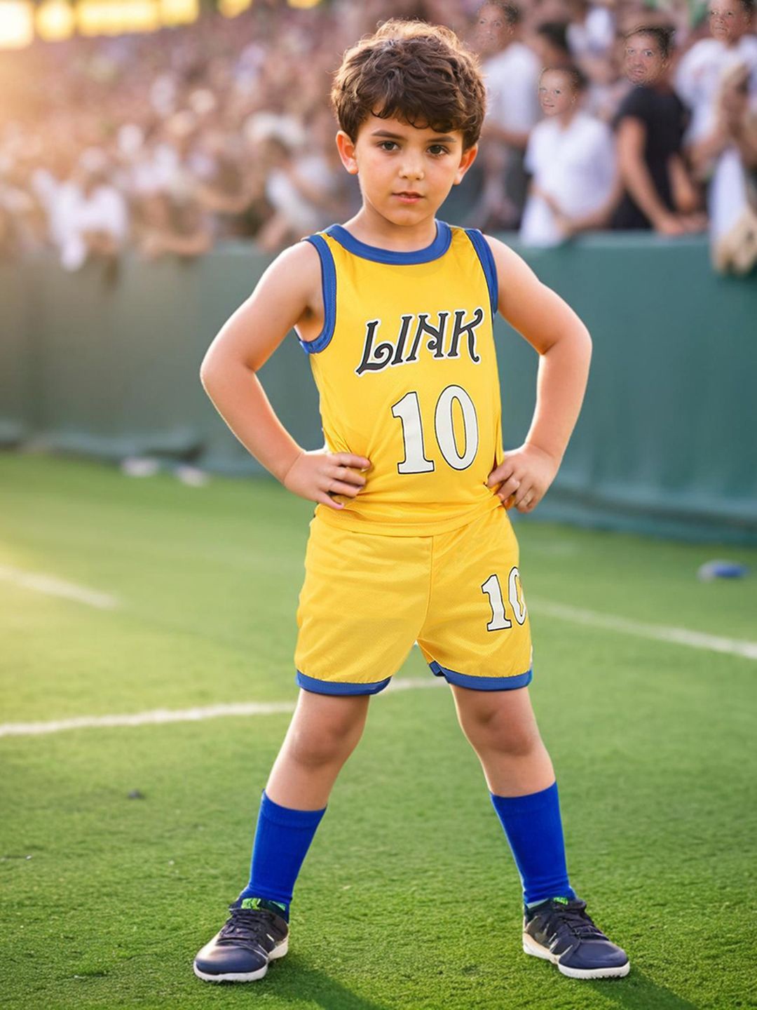 

INCLUD Boys Printed T-shirt with Shorts, Yellow