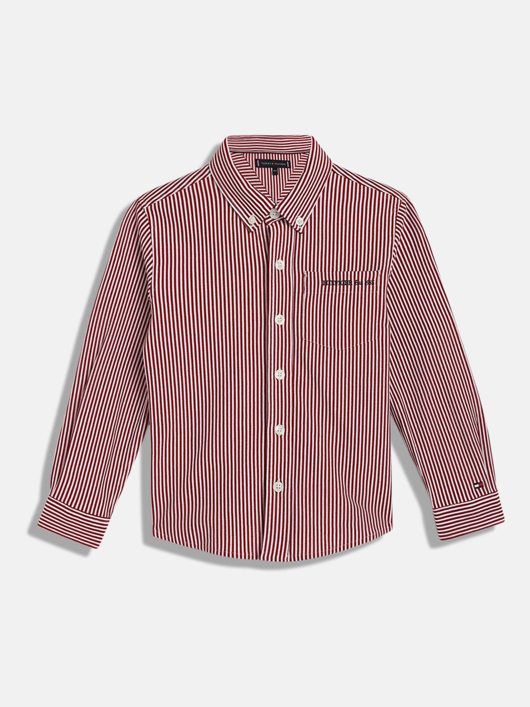 

Tommy Hilfiger Boys Gingham Checks Opaque Casual Shirt, Red