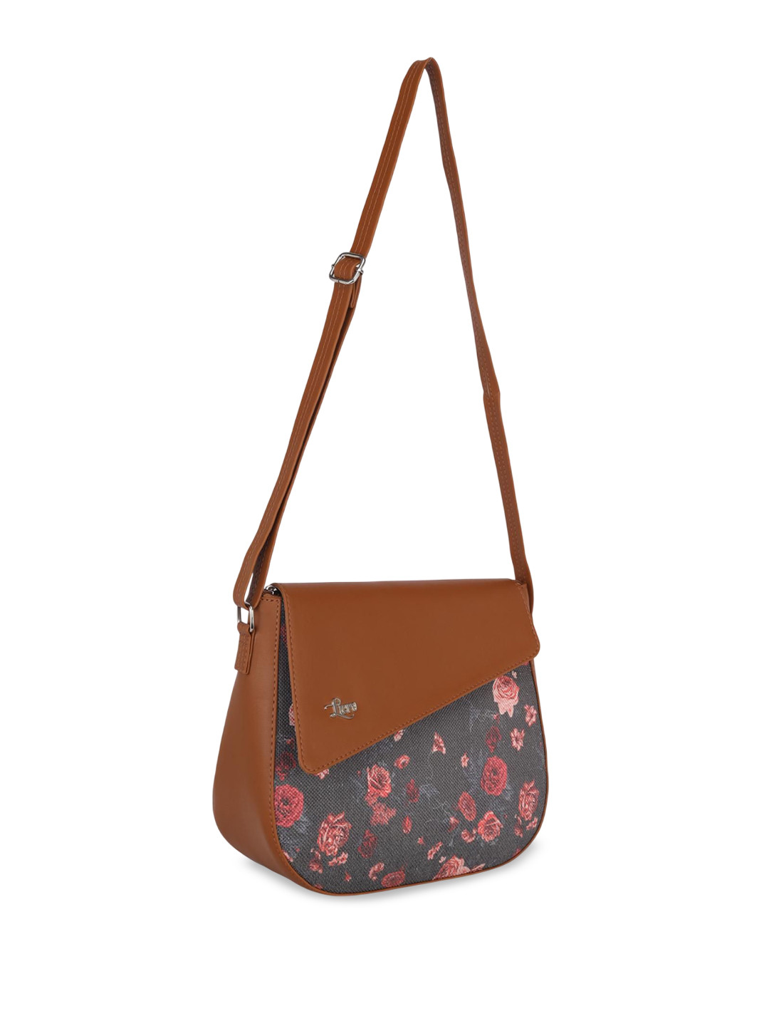 

LIVRO Floral Structured Sling Bag, Brown