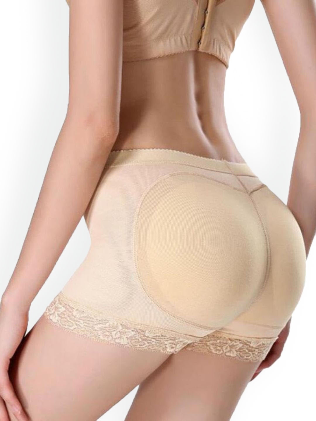 

CareDone Women High Rise Breathable Padded Butt Enhancing Lifter Panty, Beige