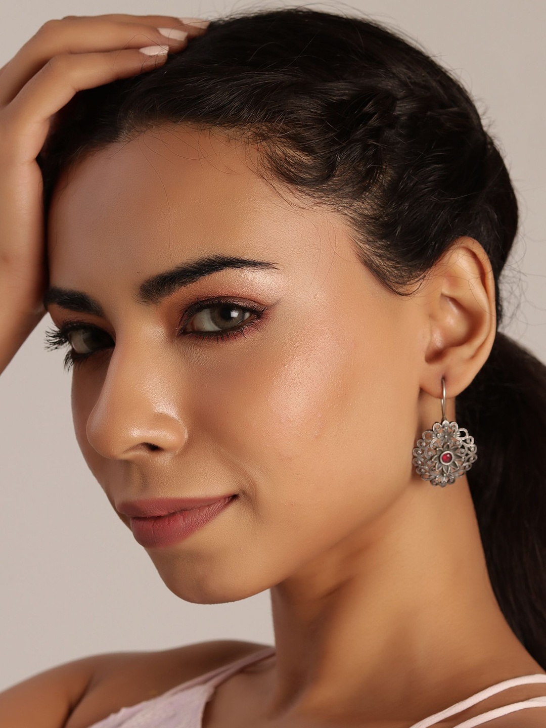 

Saagah Contemporary Drop Earrings, Silver