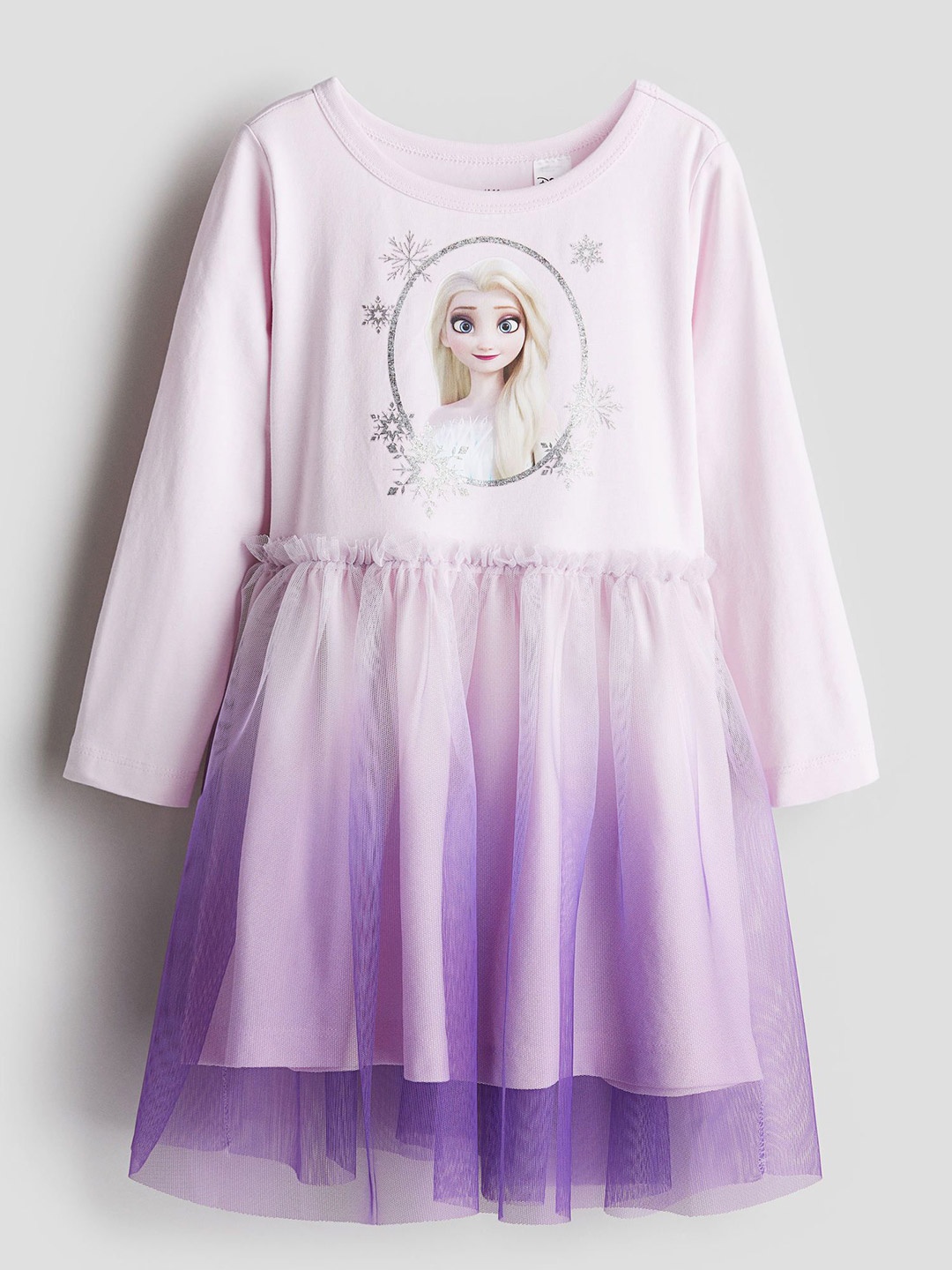 

H&M Printed Tulle-Skirt Dress, Pink