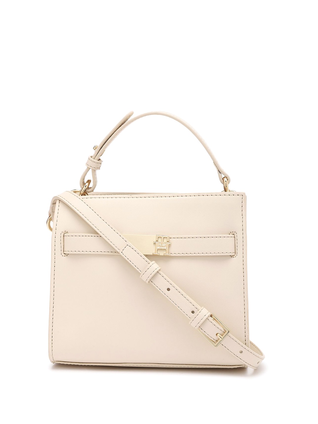 

Tommy Hilfiger PU Structured Sling Bag, Beige