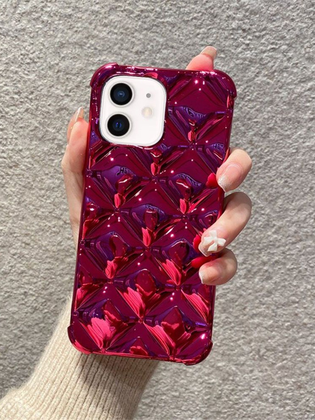 

Luxury Kase Solid Printed iPhone 11 Back Case Mobile Accessories, Red