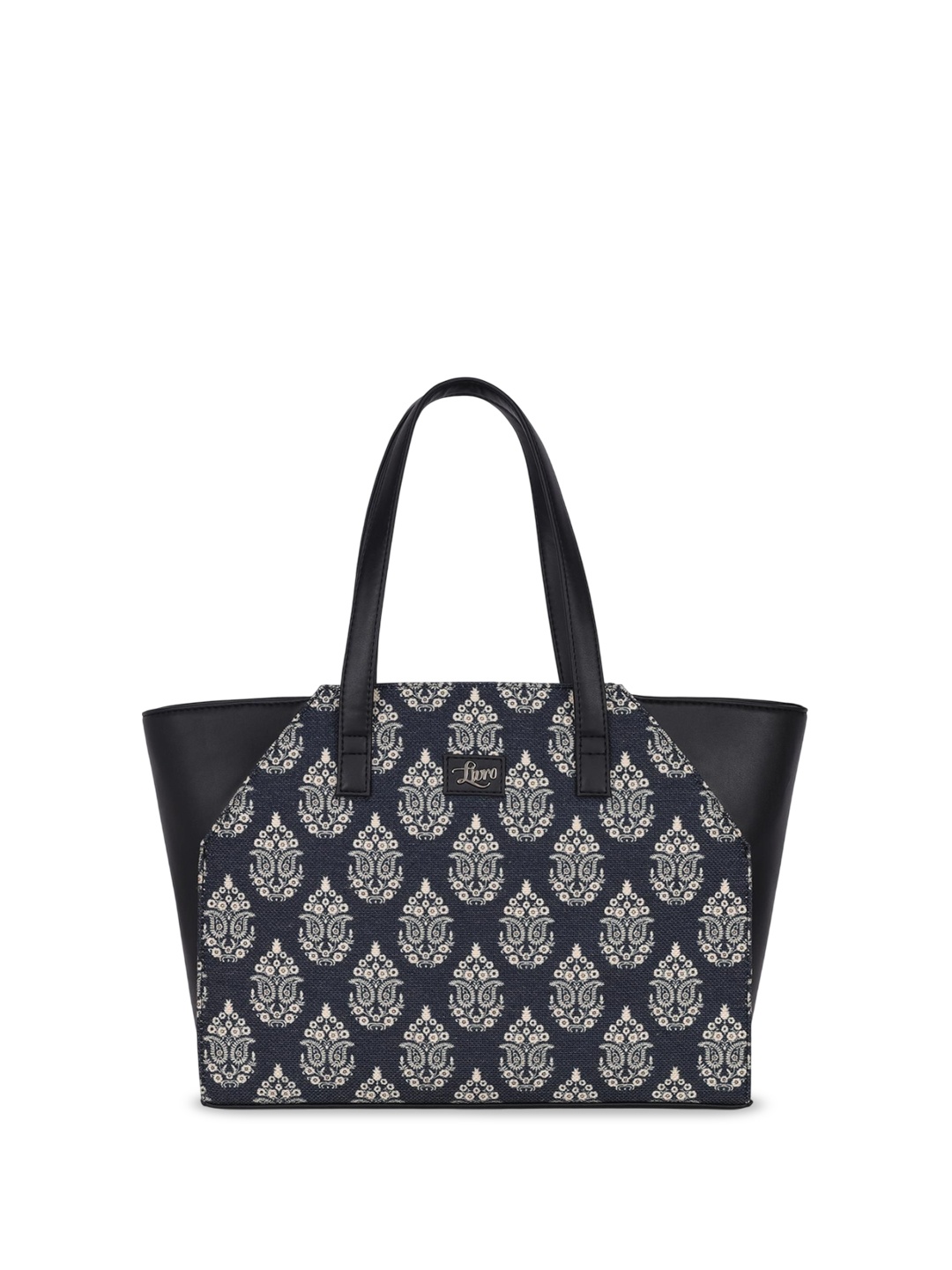 

LIVRO Floral Structured Tote Bag, Black
