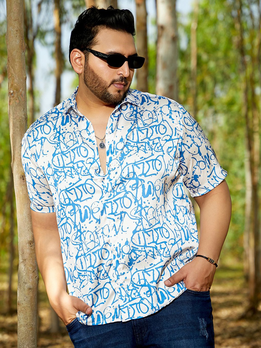 

Instafab Plus Men Comfort Opaque Printed Casual Shirt, Multi