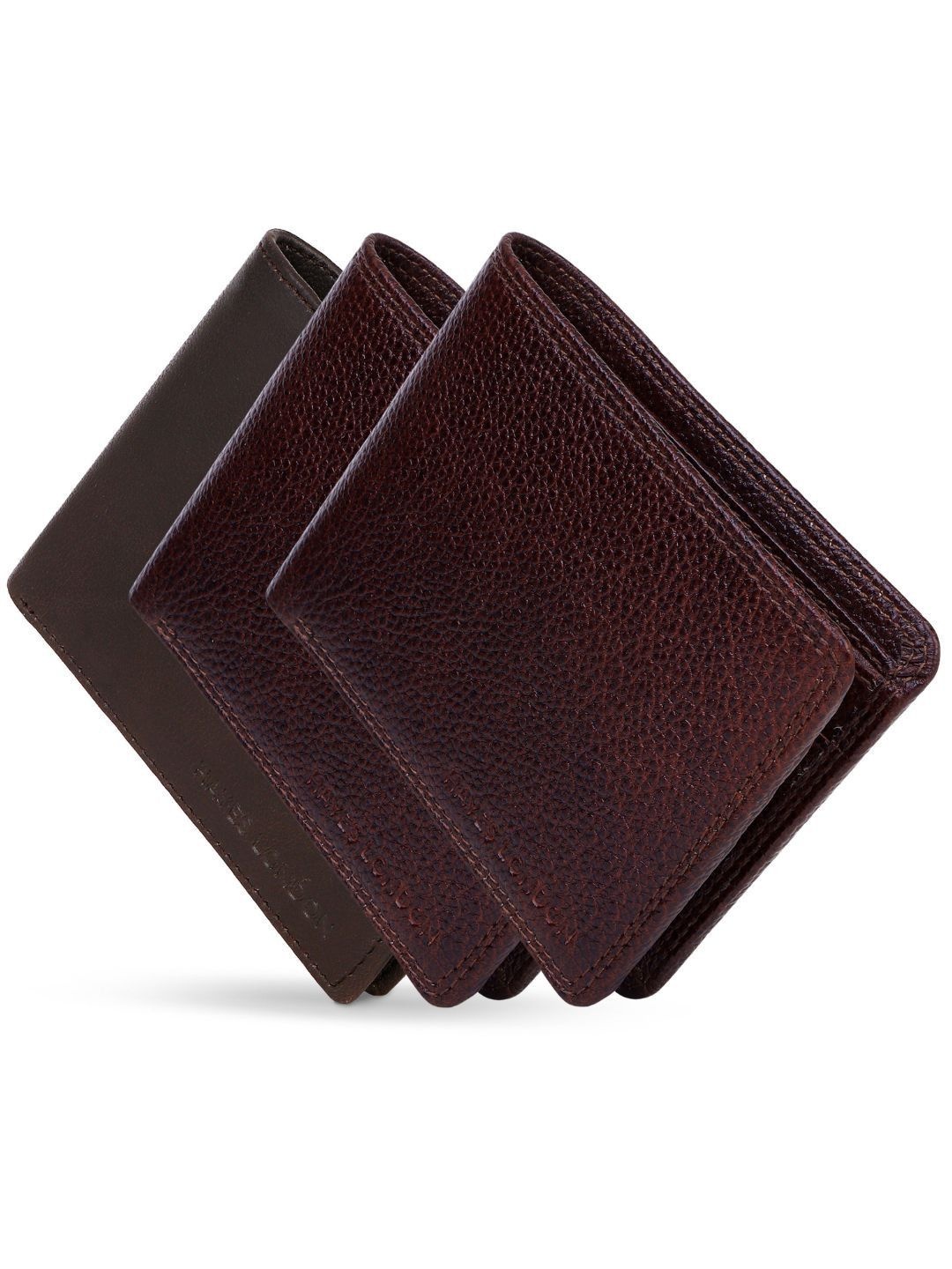 

Hayes London Men Wallets Pack of 3 Genuine Leather with RFID Blocking, Brown