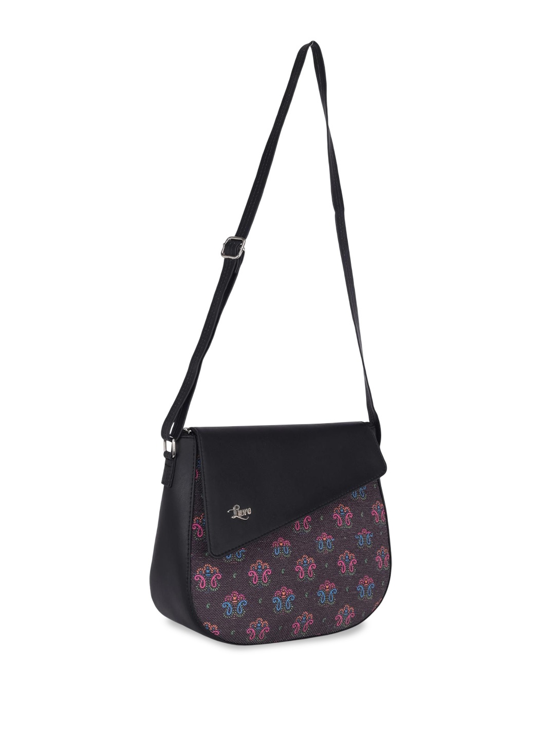 

LIVRO Floral Structured Sling Bag, Black