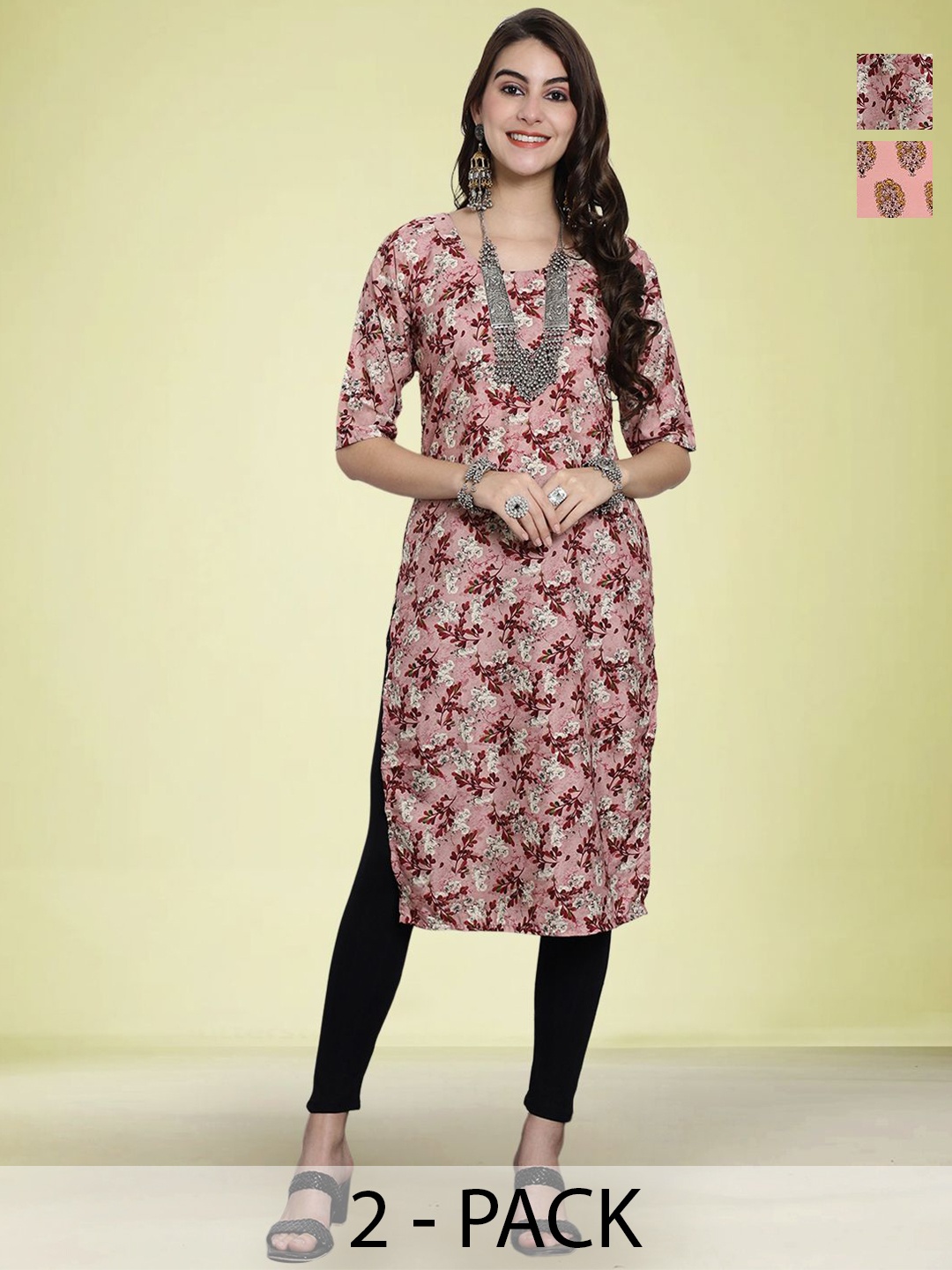 

Moda Rapido Ethnic Motifs Printed Kurti, Peach