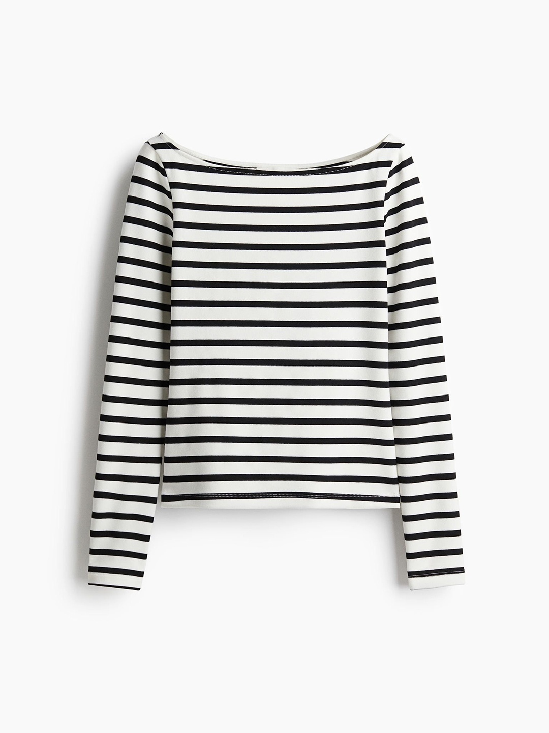 

H&M Boat-Neck Top, White